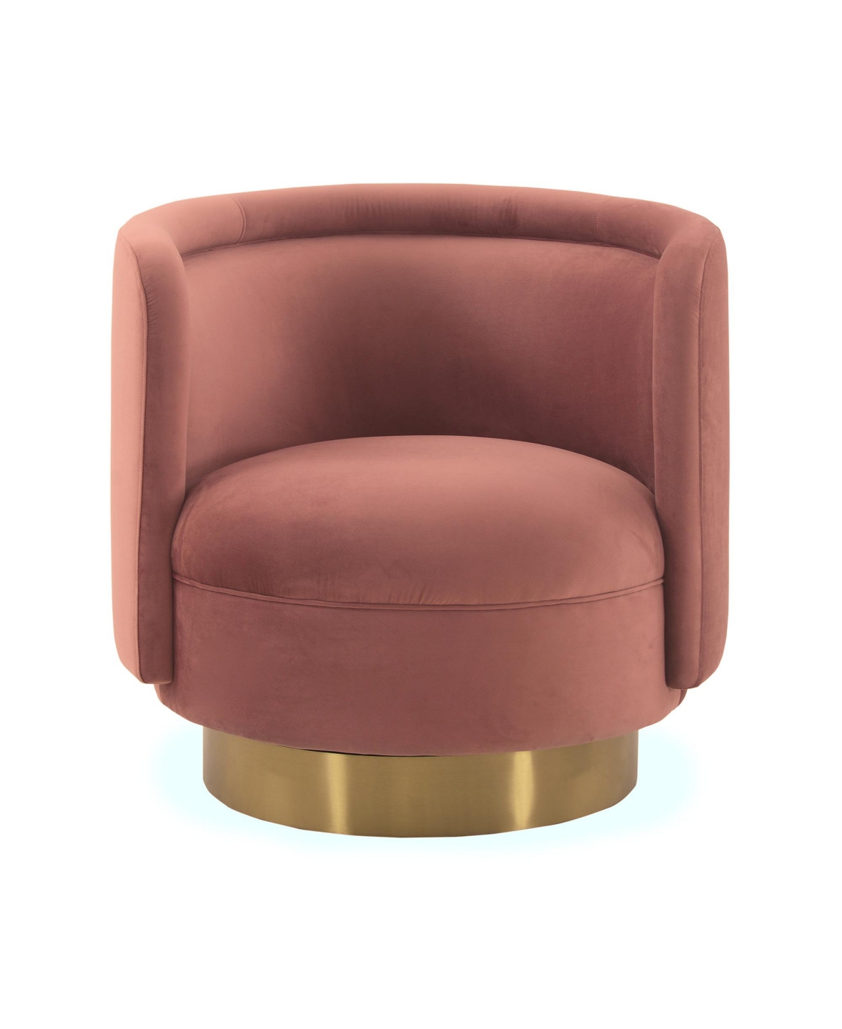 Armen Living Peony 31" Fabric Brushed Legs With Upholstered Sofa Accent Chair In Blush