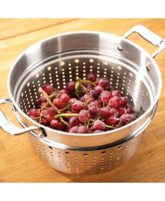 Essentials Hard Anodized Nonstick Cookware, Stockpot with Multi-Purpose Insert and Lid