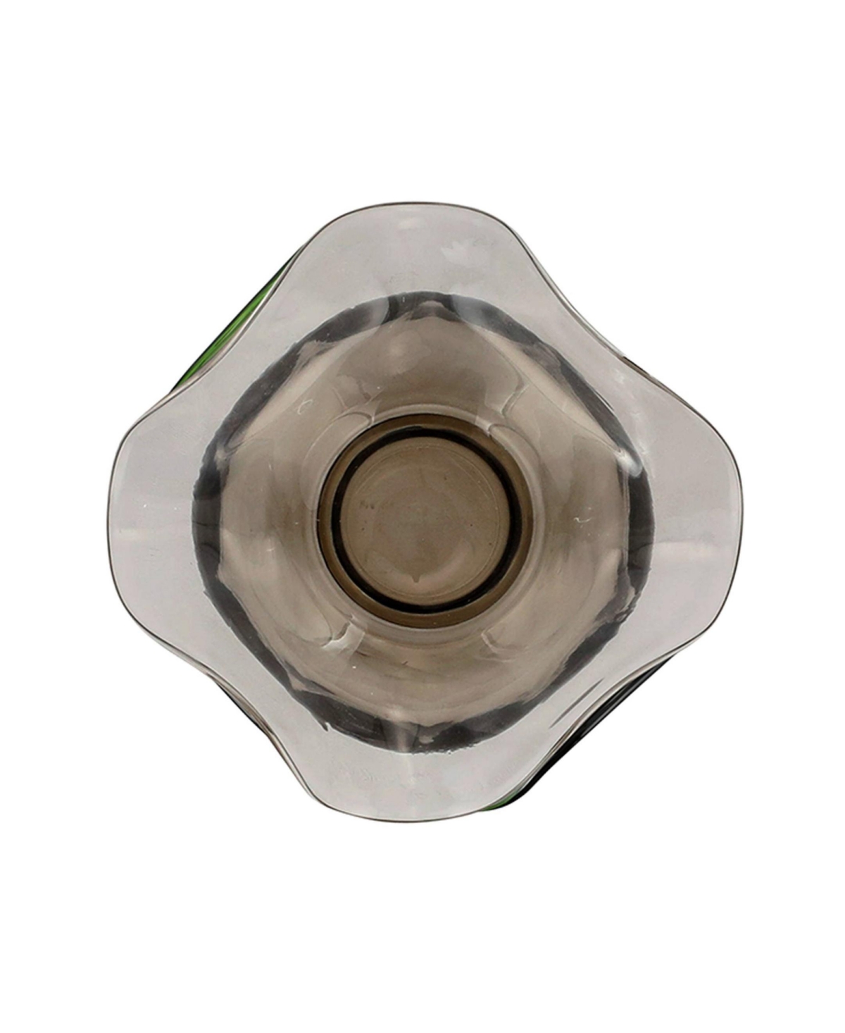 Vietri Hibiscus Glass Medium Fluted Vase In Gray