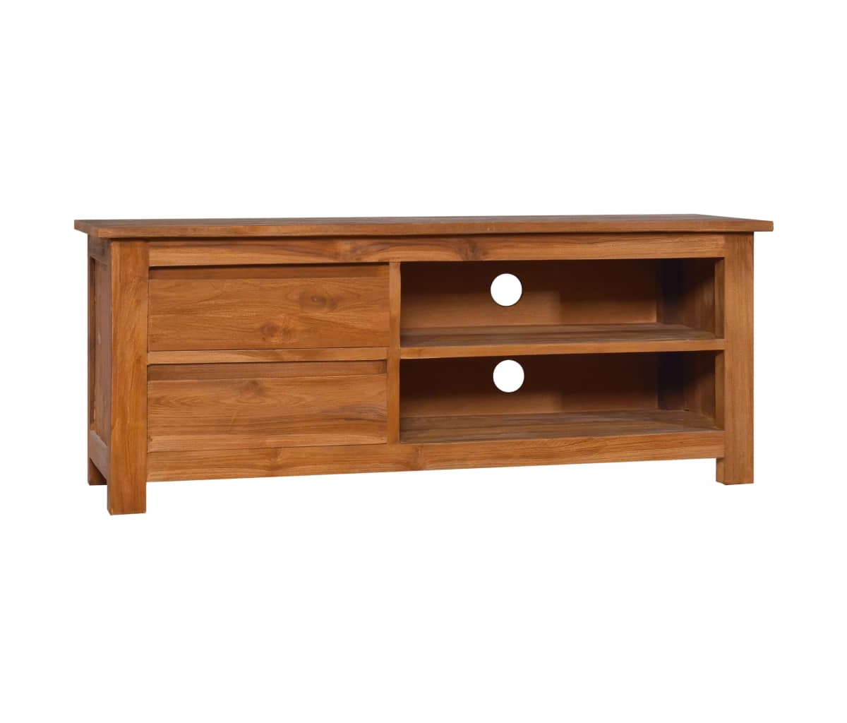 Tv Stand 39.4"x11.8"x15.7" Solid Wood Teak - Brown