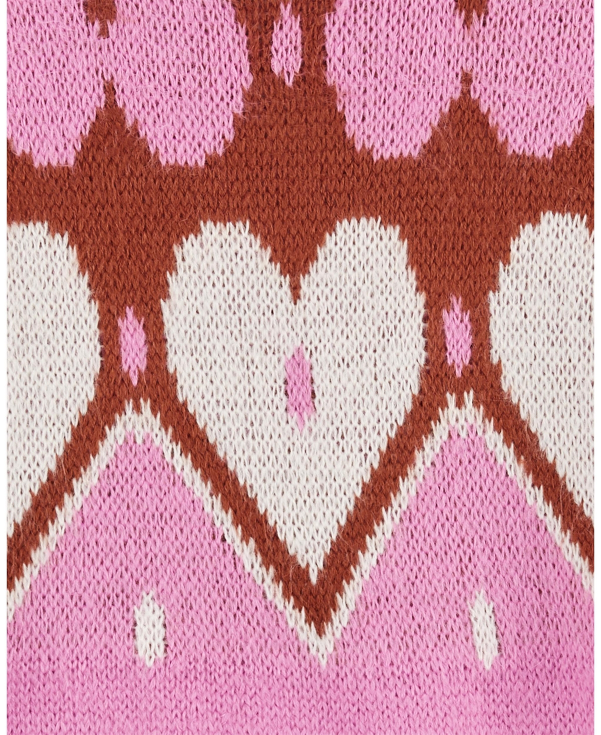 Shop Carter's Big Girls Heart Mohair Like Sweater In Pink