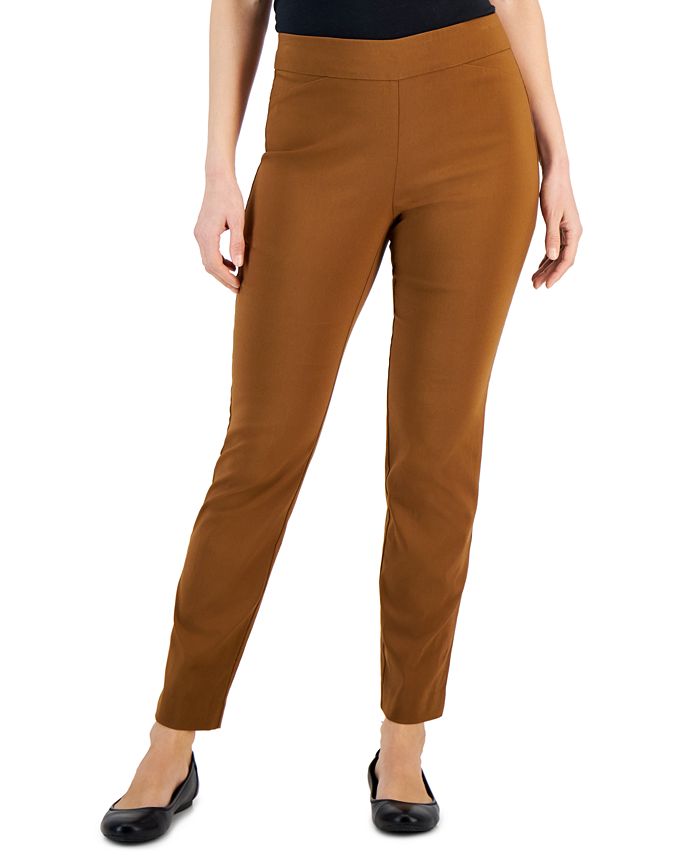 JM Collection Petite Cambridge Stretch SlimLeg Pants, Created for Macy
