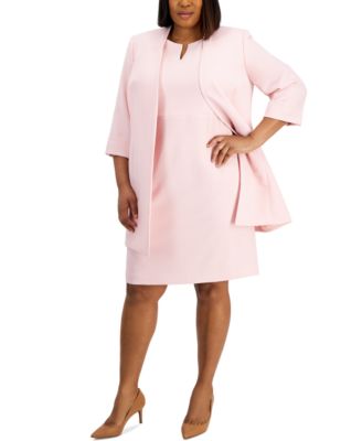 Kasper - Plus Size Stretch Crepe Topper Jacket