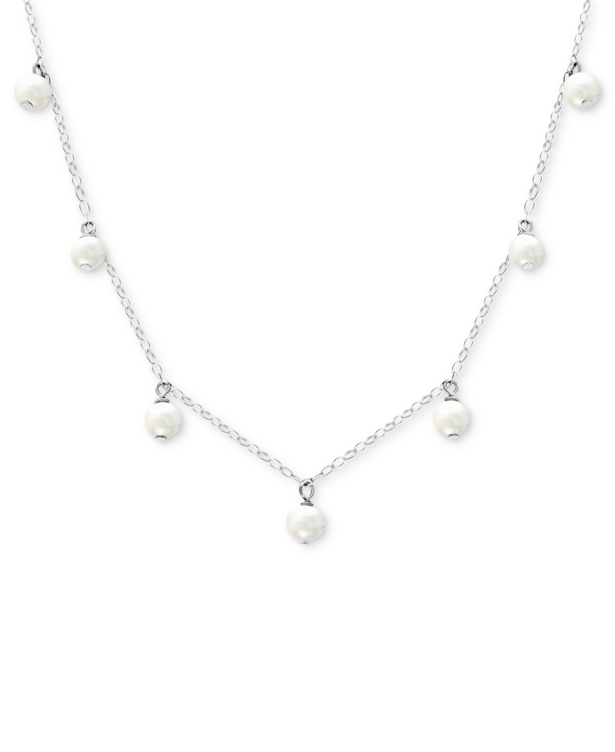 Giani Bernini Cultured Freshwater Pearl (5mm) Dangle Collar Necklace, 16