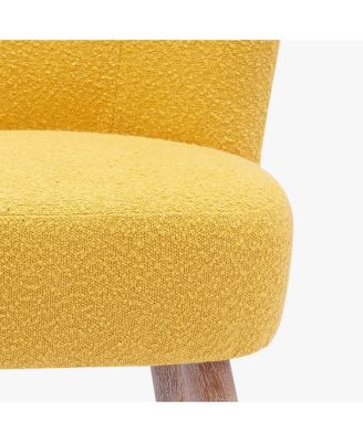 25" Wide Upholstered Boucle Accent Chairs (Set of 2)