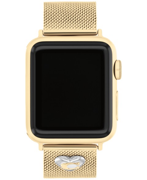 COACH Gold-Tone Stainless Steel Mesh Bracelet for 38, 40, 41mm Apple Watch