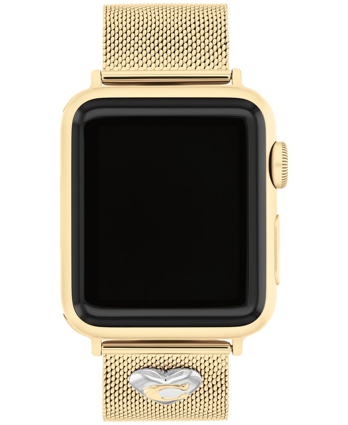COACH GoldTone Stainless Steel Mesh Bracelet for 38, 40, 41mm Apple