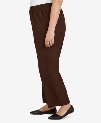 Plus Size Classic Pull-On Straight-Leg Average Length Pants