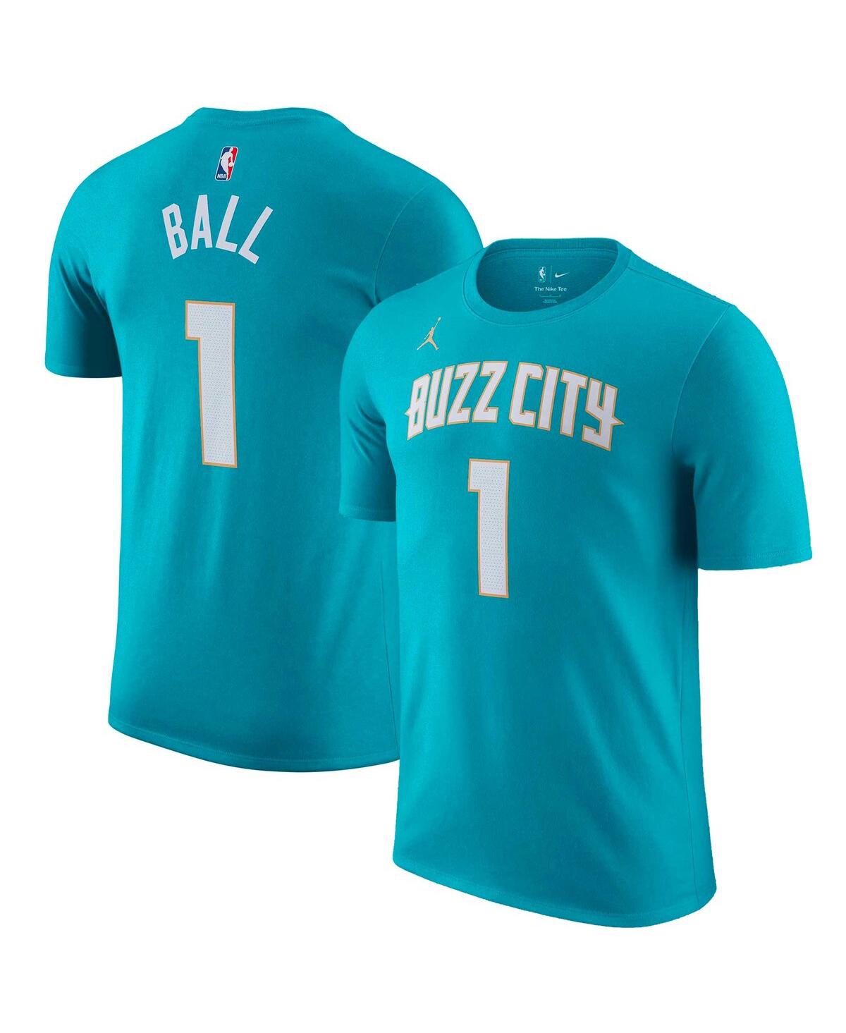 Men's Jordan LaMelo Ball Teal Charlotte Hornets 2023/24 City Edition Name and Number T-shirt - Teal