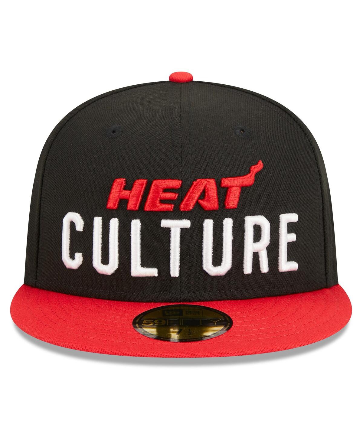 Men's New Era Red Miami Heat 2023/24 City Edition 59FIFTY Fitted Hat - Red