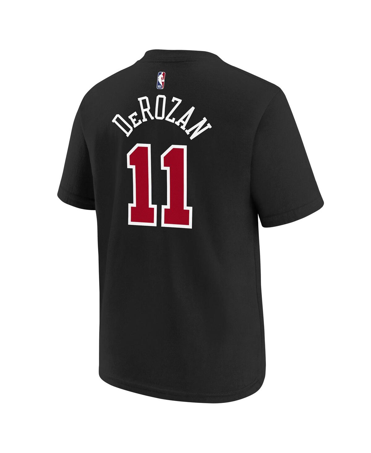 Big Boys Nike DeMar DeRozanChicago Bulls 2023/24 City Edition Name and Number T-shirt - Black