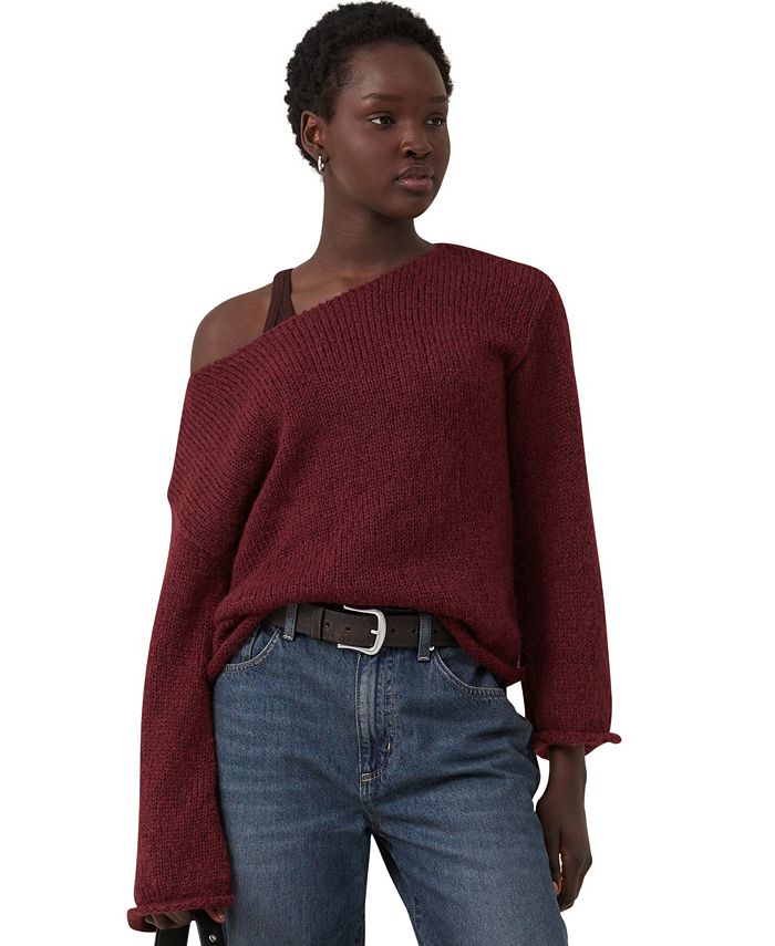 COTTON ON Women s Roll Over Fluffy Pullover Sweater Macy s