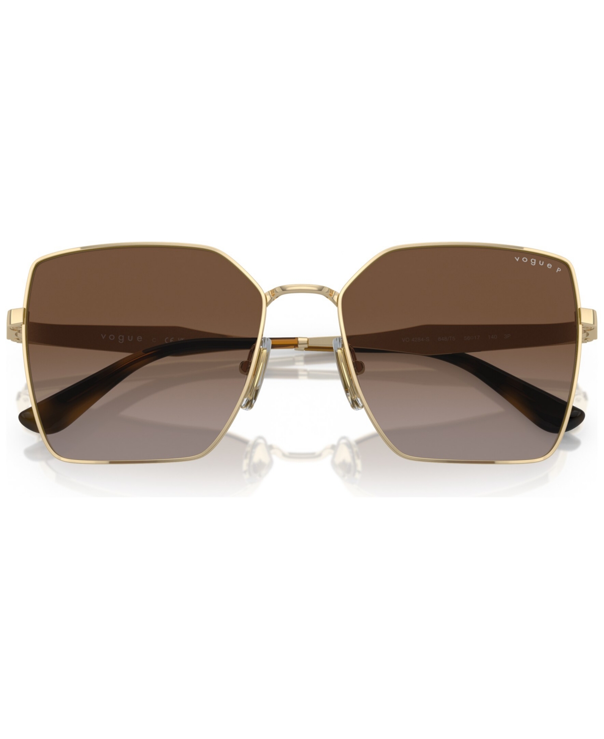 Shop Vogue Eyewear Women's Polarized Sunglasses, Gradient Polar Vo4284s In Pale Gold