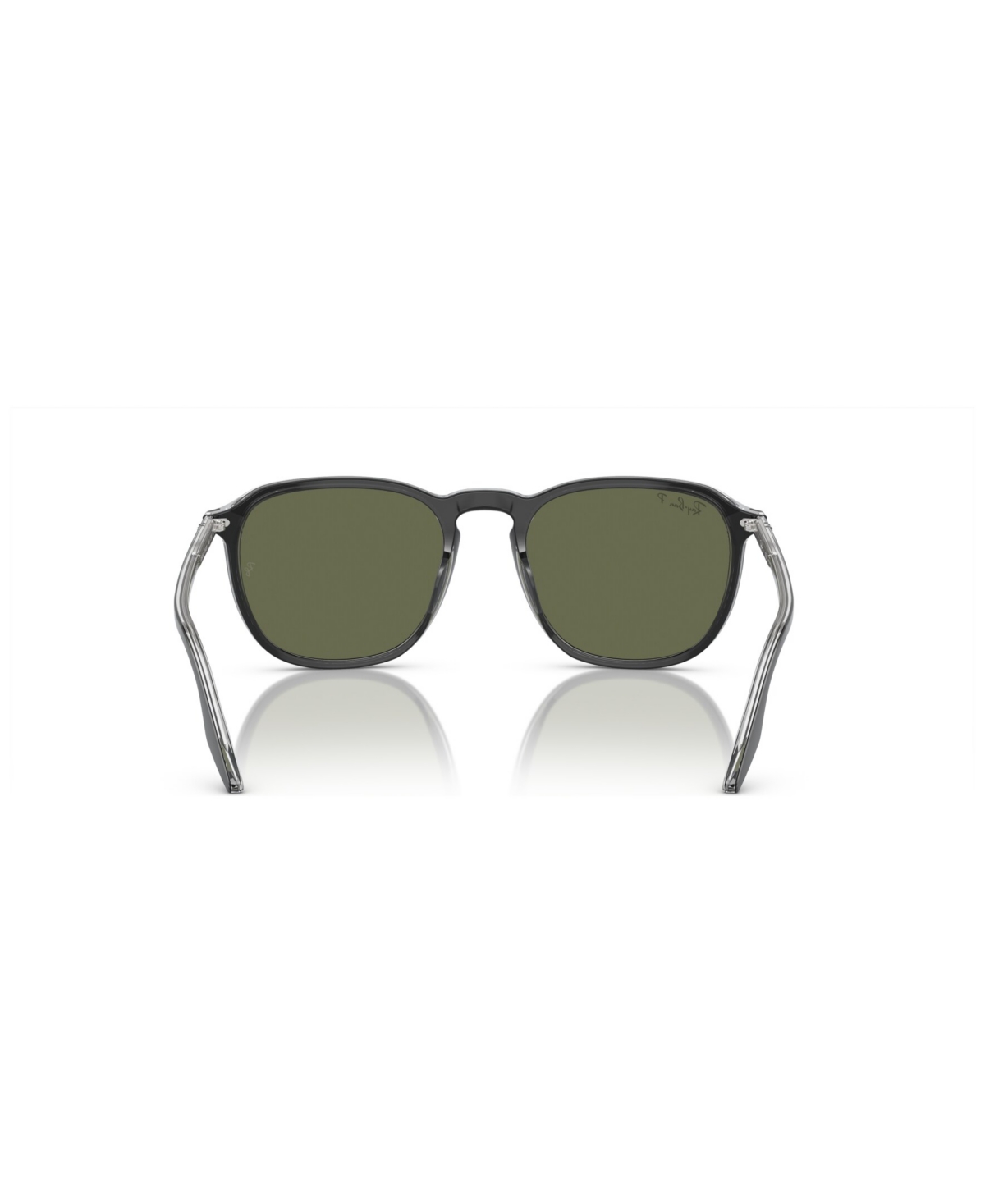 Shop Ray Ban Unisex Rb2203 Polarized Low Bridge Fit Sunglasses, Polar Rb2203f In Black On Transparent