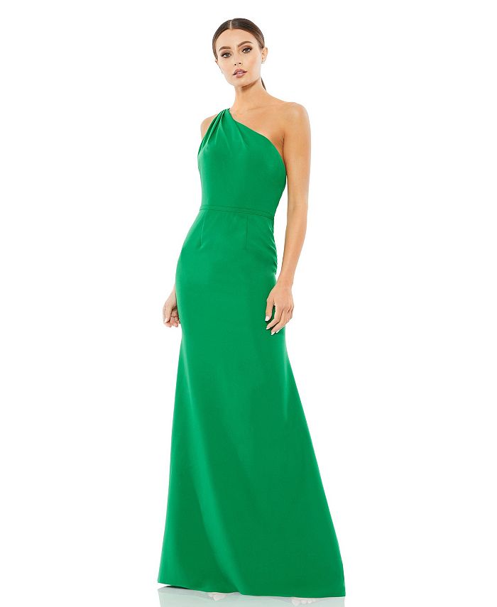 One Shoulder Jersey Mermaid Dresses Mint Green main image 1