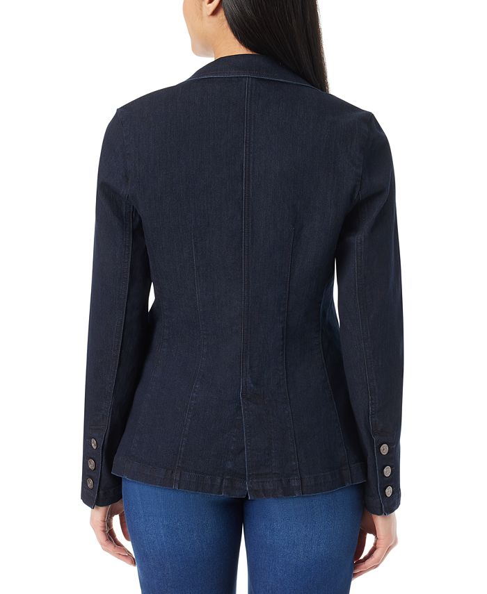 Gloria Vanderbilt Women #39 s Denim One Button Blazer Macy #39 s