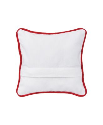 Merry Christmas Shell Wreath Printed & Woven Small/Petite Pillow, 8" x 8"