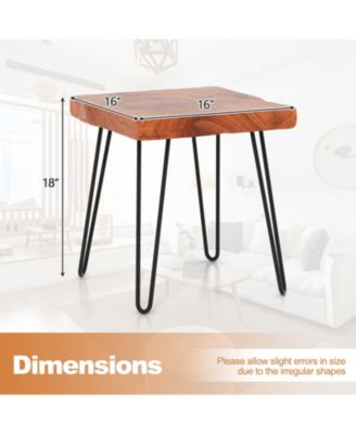 1 PC Square End Table Accent Side Table Reclaimed Teak Wood Plant Stand