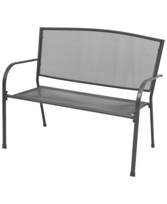 Patio Bench 42.5" Steel and Mesh Anthracite