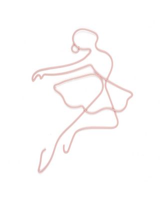 Ballerina Baby 2-Piece Pink Ballet Dancers Wire Wall Decor