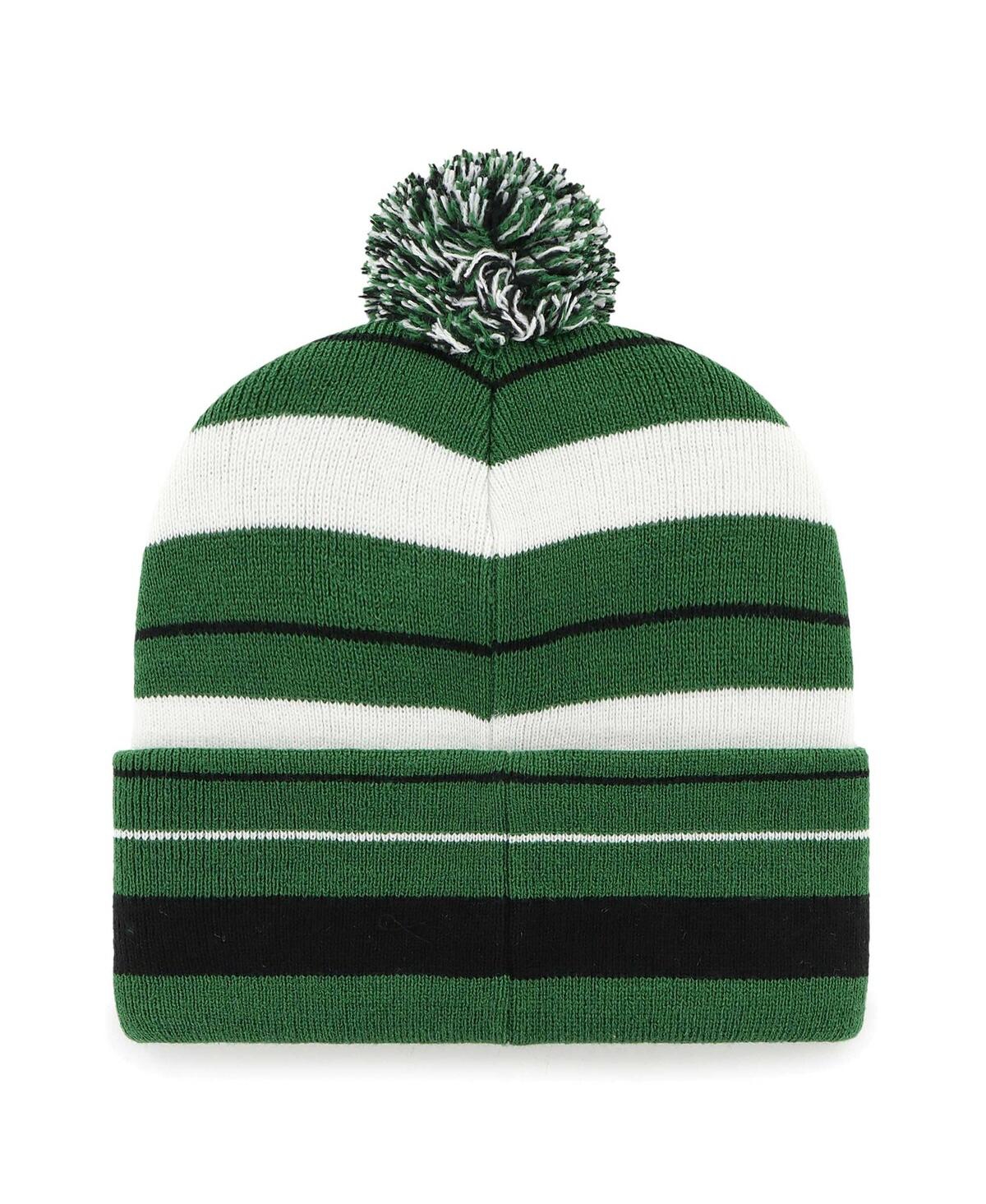 47 BRAND MEN'S '47 BRAND GREEN NEW YORK JETS POWERLINE CUFFED KNIT HAT WITH POM