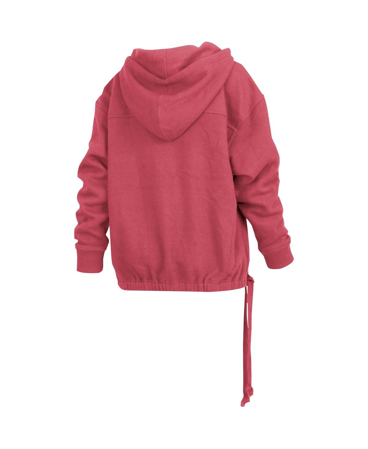 PRESSBOX WOMEN'S PRESSBOX RED GEORGIA BULLDOGS AMORE KEISHA BUTTON PULLOVER HOODIE 