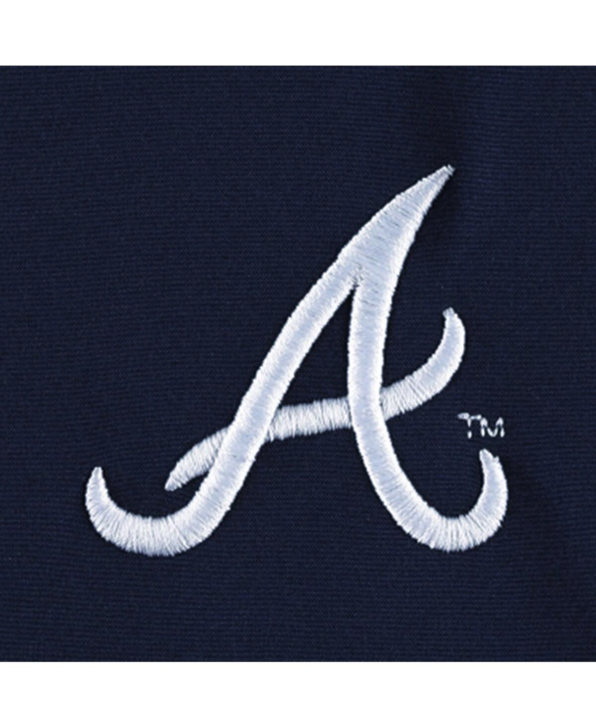 DUNBROOKE MEN'S DUNBROOKE NAVY, HEATHER GRAY ATLANTA BRAVES ALPHA FULL-ZIP JACKET 