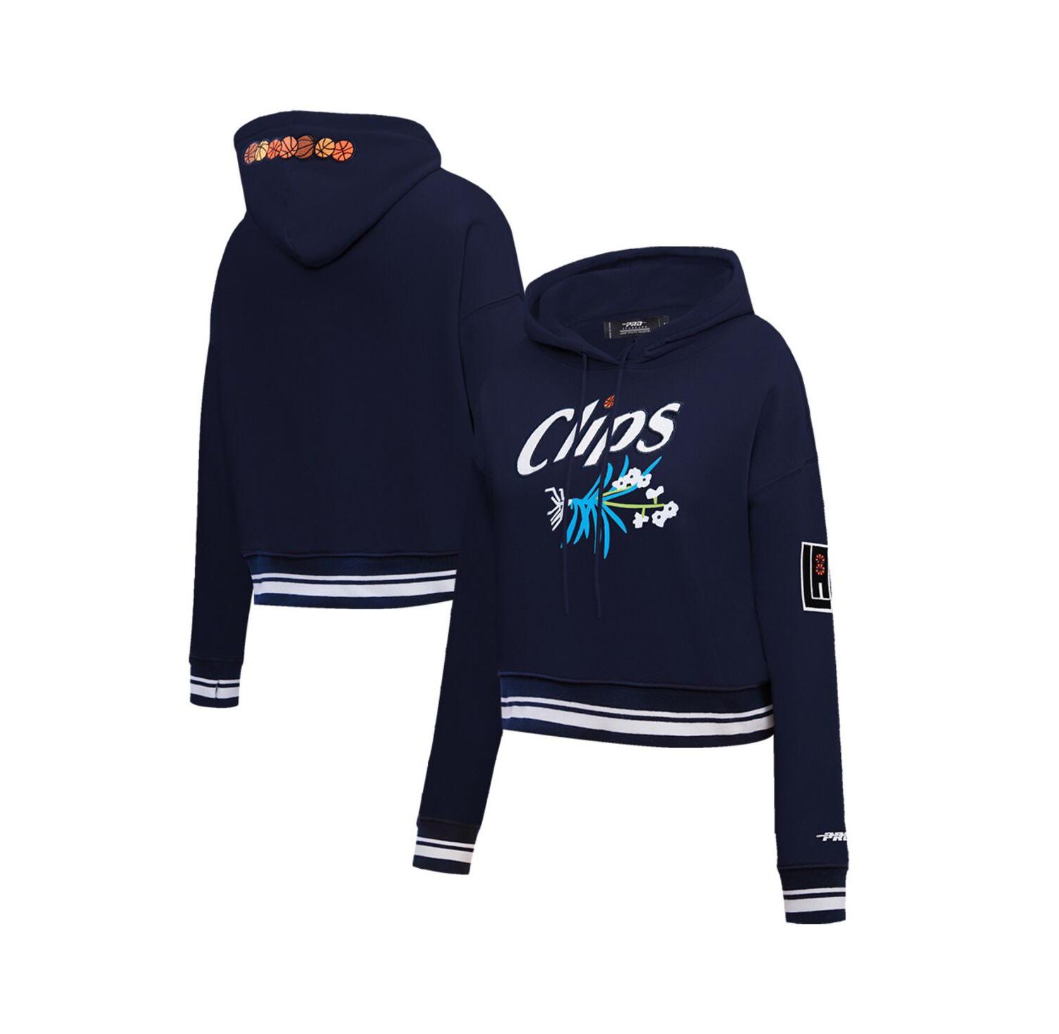 Women's Navy LA Clippers 2023/24 City Edition Cropped Pullover Hoodie