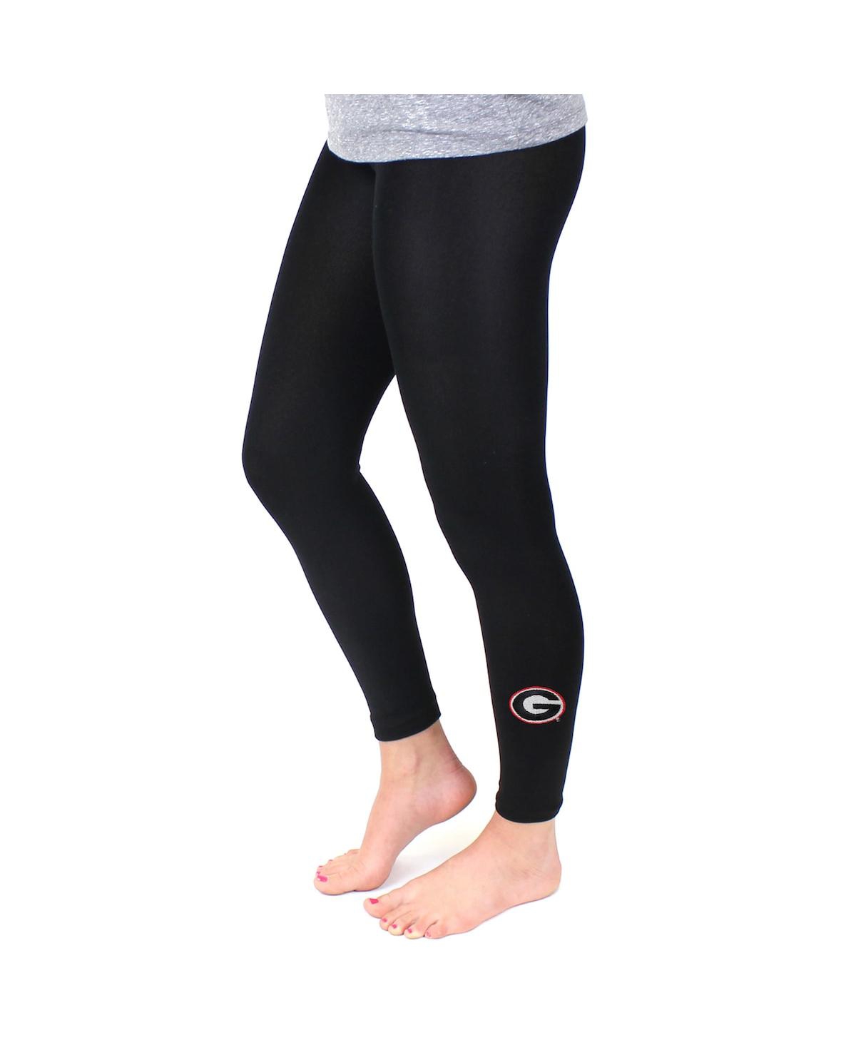 Women's ZooZatz Black Georgia Bulldogs Fleece Leggings - Black