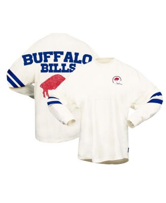 Spirit Jersey Women's Cream Distressed Buffalo Bills