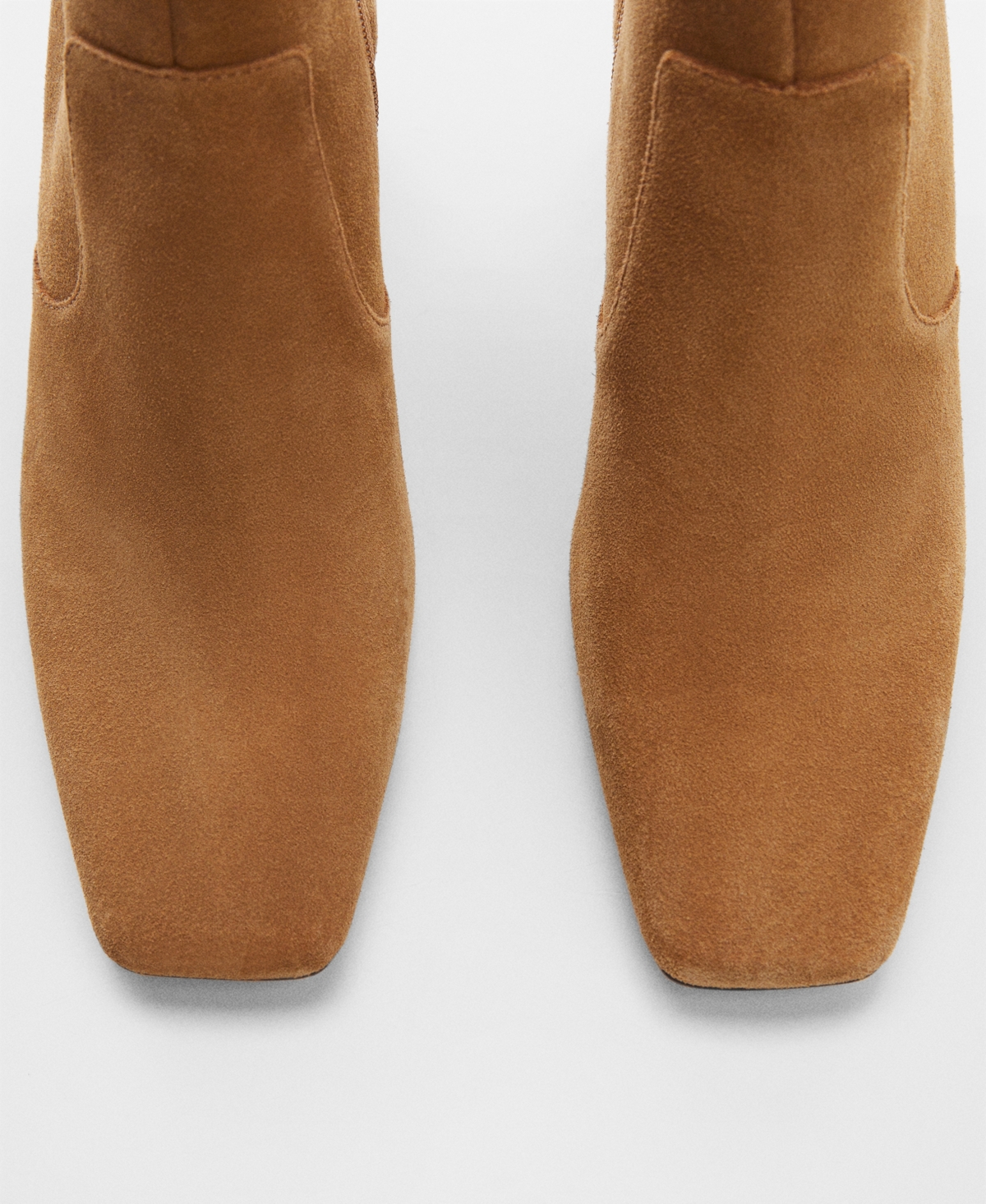 Mango Women's Block Heeled Leather Ankle Boots