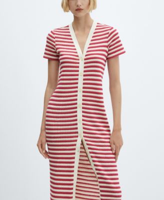 MANGO Women's Striped Jersey Dress - Macy's