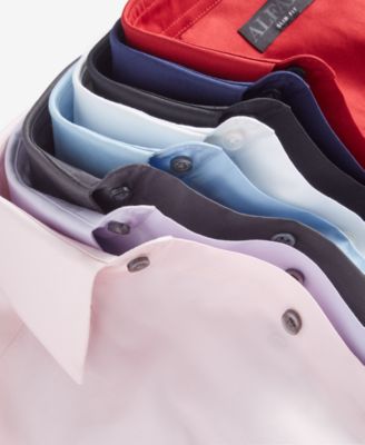 Men's Slim-Fit Temperature Regulating Solid Dress Shirt, Created for Macy's