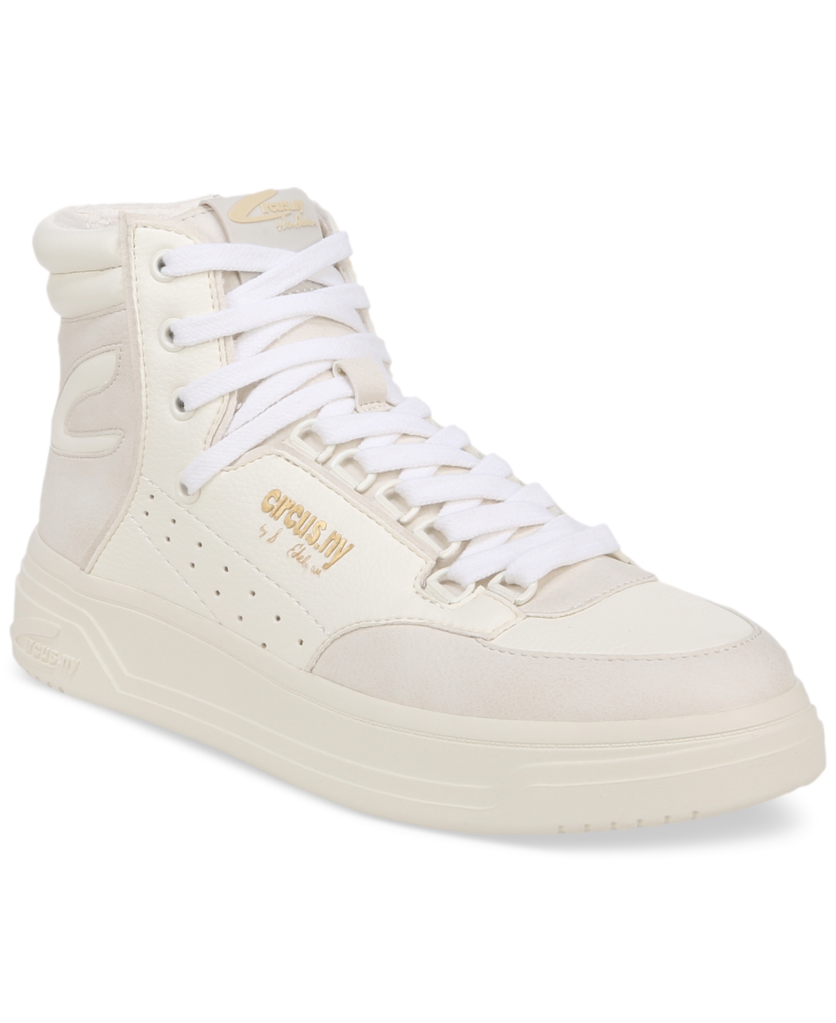 Irving Lace-Up High-Top Sneakers - White/Off White