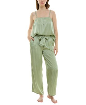 Roudelain - Women's 2-Pc. Satin Lace-Trim Pajamas Set