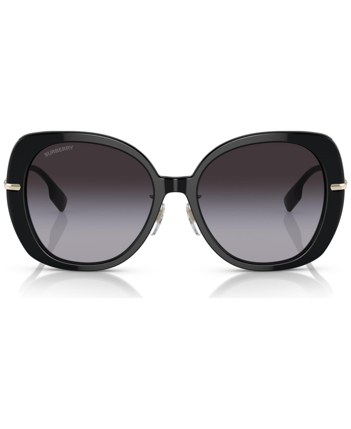 Shop Burberry Women's Eugenie Low Bridge Fit Sunglasses, Gradient Be4374f In Black
