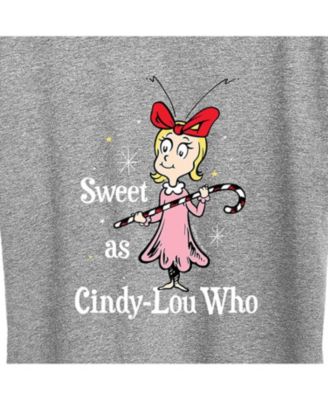Trendy Plus Size The Grinch Cindy-Lou Who Christmas Graphic T-shirt