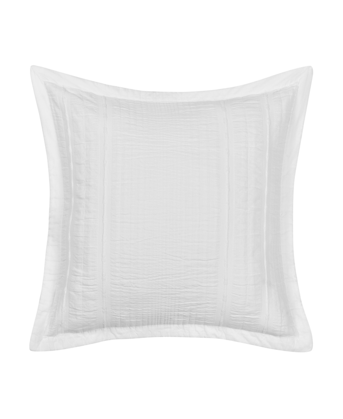 White Sand Brentwood Square Decorative Pillow Cover, 20" X 20" In White