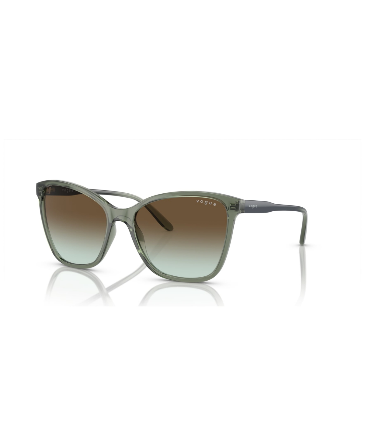 Vogue Eyewear Women's Sunglasses, Gradient Vo5520s In Transparent Mallard Green