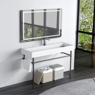 Simplie Fun Solid surface bathroom basin with stand - Macy's