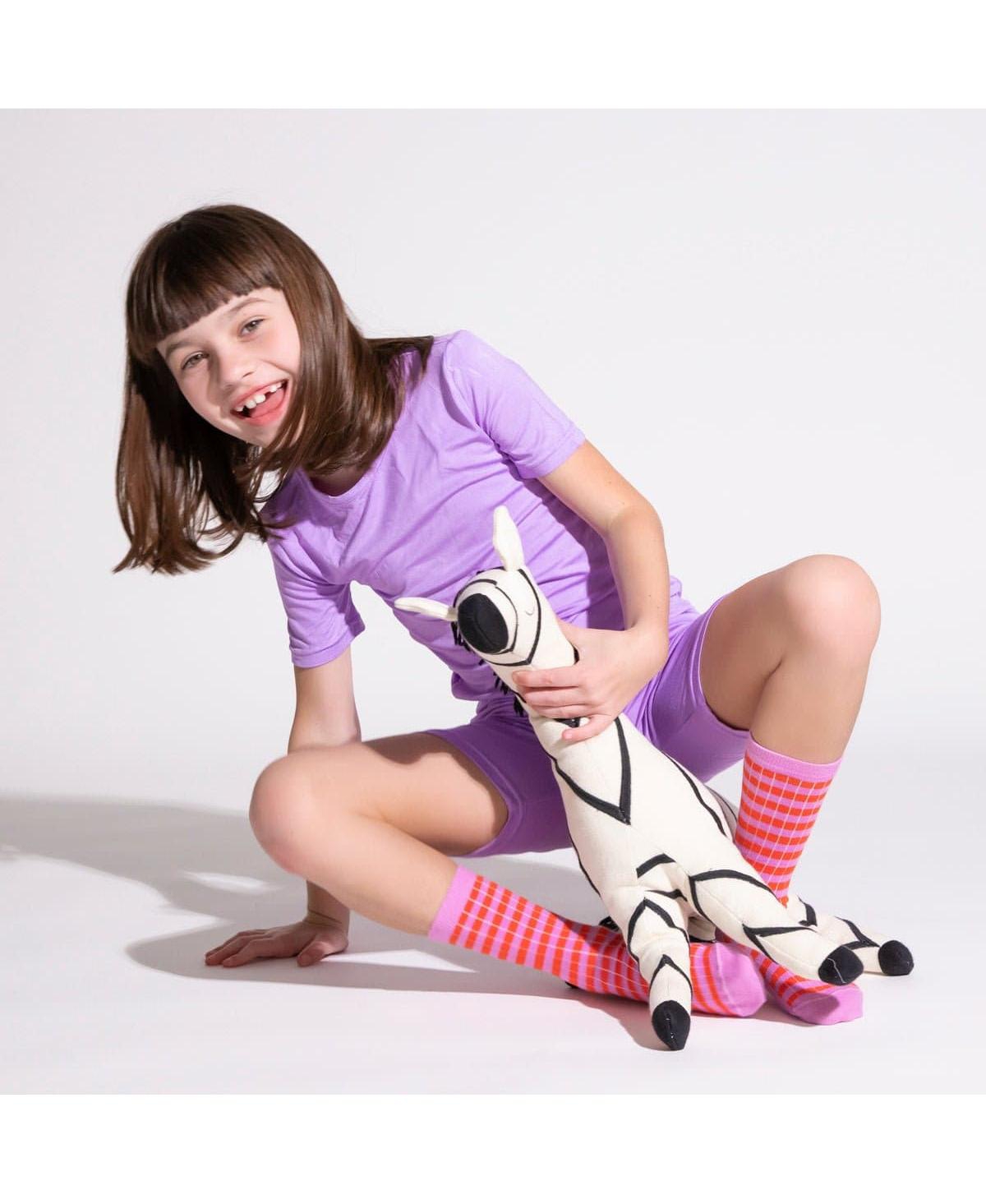 Bellabu Bear Toddler| Child Girls Lavender 2-Piece Short Sleeve & Shorts Pajama Set