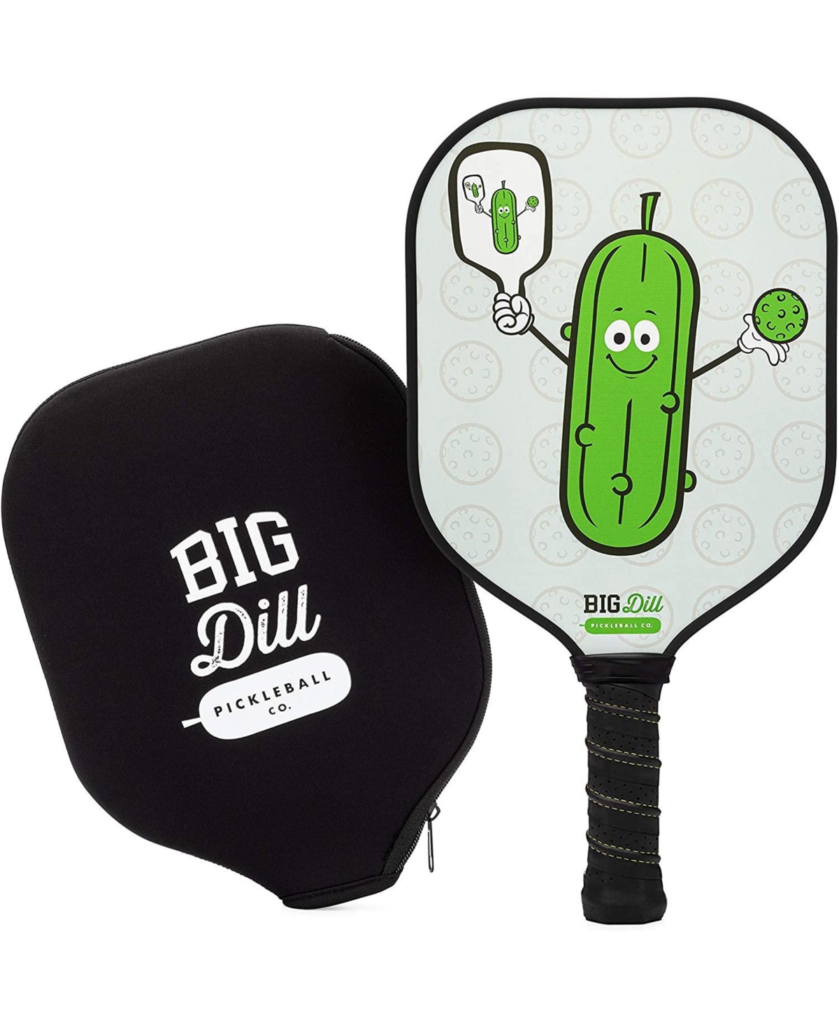 Infinity Fiberglass Composite Pickleball Paddle with Cover - Green