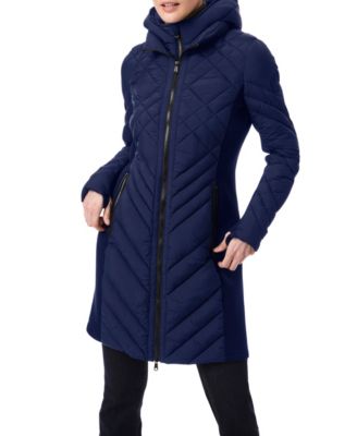 Bernardo glossy quilted walker coat online