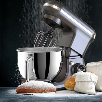 5.3 Qt Digital Display Stand Mixer 8 Speed with Egg Whisk, Dough Hook & Flat Beater