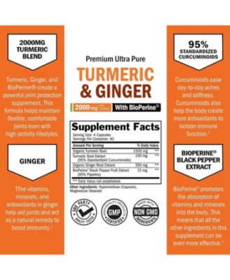Turmeric & Ginger Supplement 2000mg, 160 ct