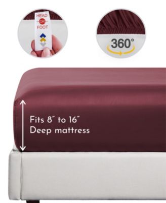 Queen 4 Piece Rayon from Bamboo Deep Pocket Sheet Set