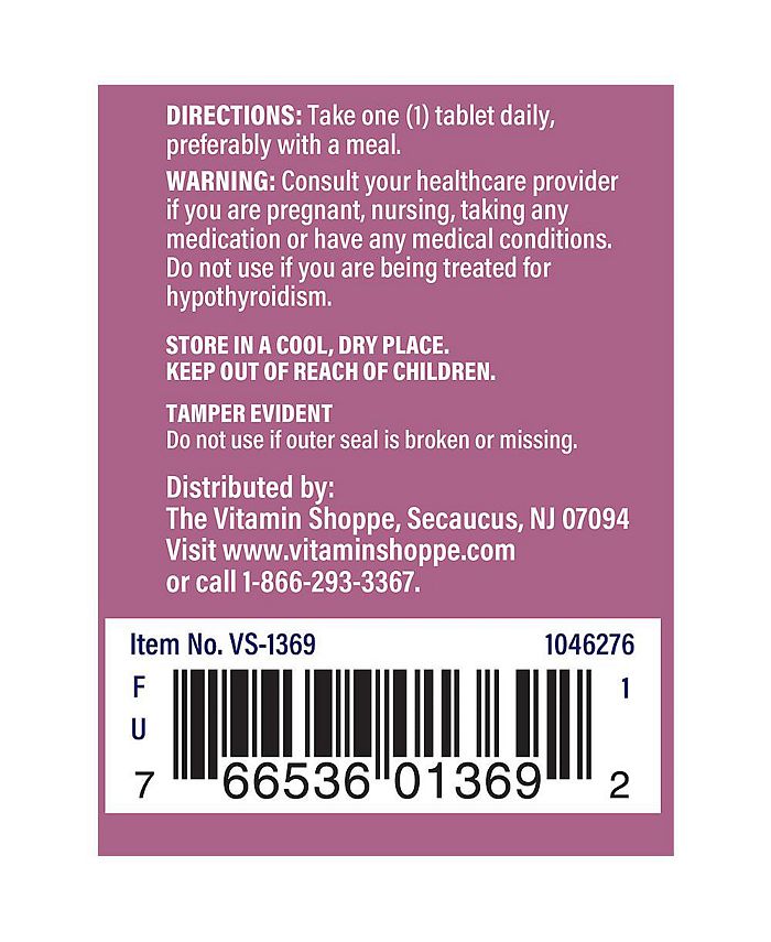 The Vitamin Shoppe Kelp Superfood Source of Iodine from Potassium Iodide Supports Thyroid