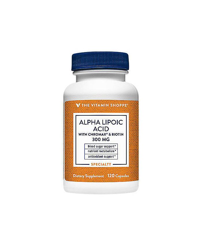 The Vitamin Shoppe Alpha Lipoic Acid Antioxidant with Chromax & Biotin