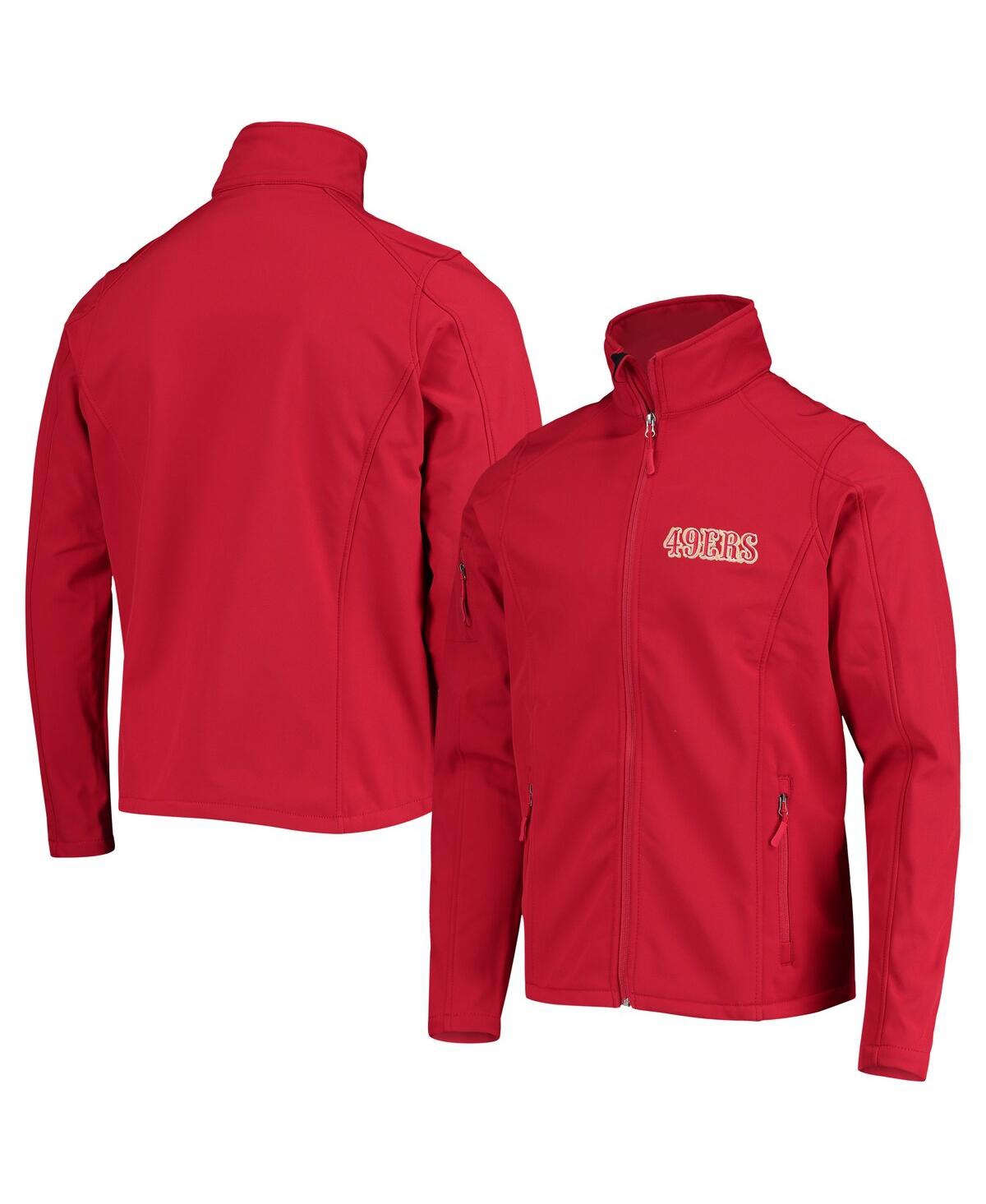 DUNBROOKE MEN'S DUNBROOKE SCARLET SAN FRANCISCO 49ERS SONOMA SOFTSHELL FULL-ZIP JACKET 