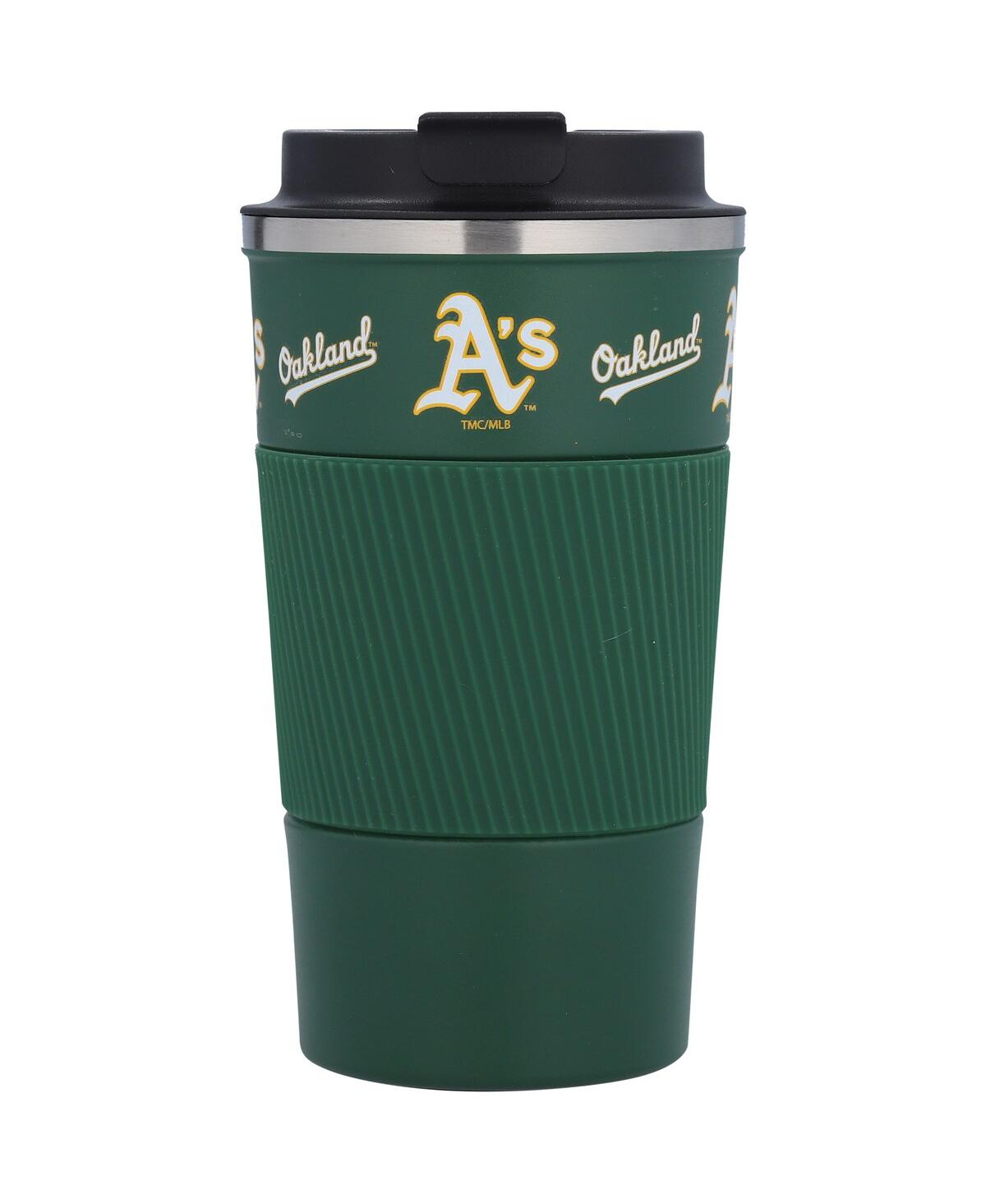 Memory Company Oakland Athletics 18 oz Coffee Tumbler With Silicone Grip In Green